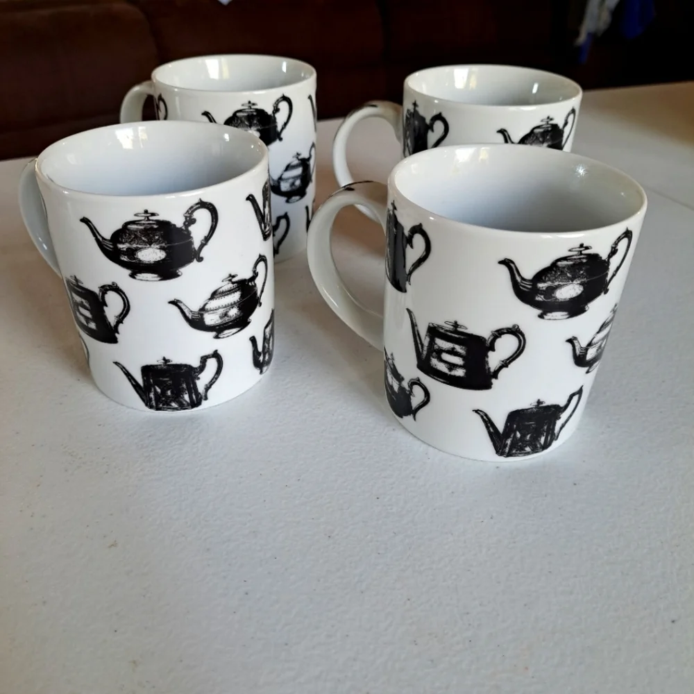Ceramic Antique Pewter Cup Mugs